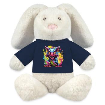 Chupacabra / Sucking Creature / Monster /Spain - MiniFeet® RecycelHase® Bunny Cream - french navy - Front