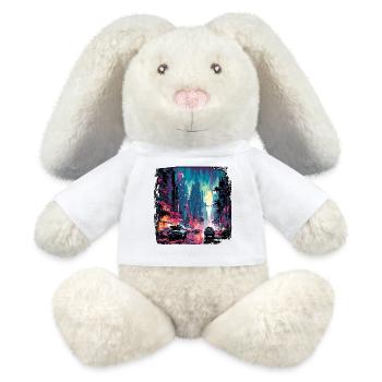 Apocalypse / Doomsday / Destruction / Anarchy - MiniFeet® RecycelHase® Bunny Cream - white - Front