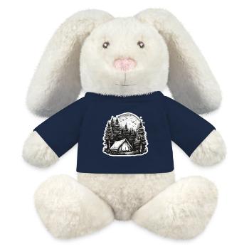 Forest / Wild / Tent / Wilderness / Trees / Life - MiniFeet® RecycelHase® Bunny Cream - french navy - Front