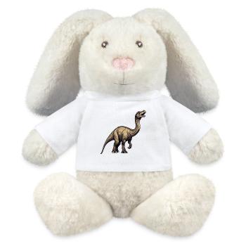 Dinosaur / Animal / Prehistoric / Reptile / Boys - MiniFeet® RecycelHase® Bunny Cream - white - Front