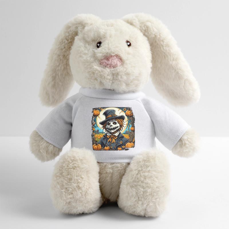 Épouvantail / Ouvrier de la moisson / Champ de maïs / Champ Lapin en peluche recyclé MiniFeet® Crème