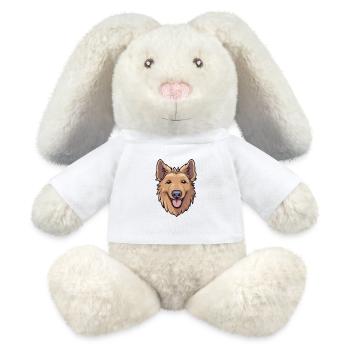Berger Picard Hunderasse Aquarell Karikatur Kawaii - MiniFeet® RecycelHase® Creme - Weiß - Vorne
