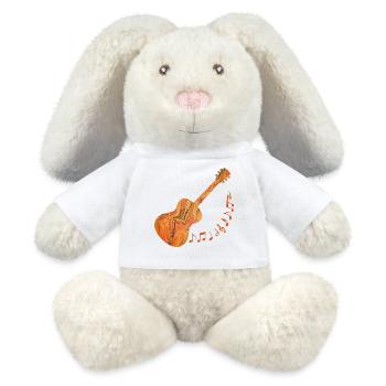 Guitare E 109 - Lapin en peluche recyclé MiniFeet® Crème - blanc - Devant