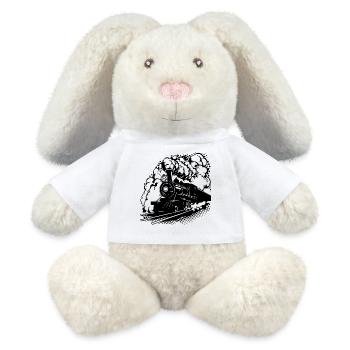 Railway Graphic - MiniFeet® RecycelHase® Bunny Cream - white - Front