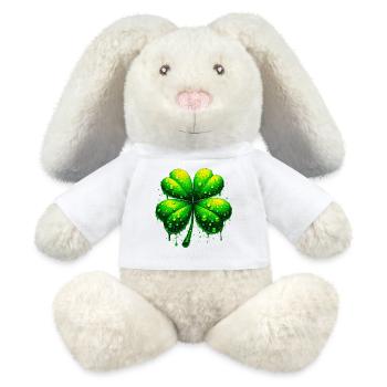 Four-leaf clover - MiniFeet® RecycelHase® Bunny Cream - white - Front