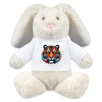 Tiger - MiniFeet® RecycelHase® Bunny Cream - white - Front