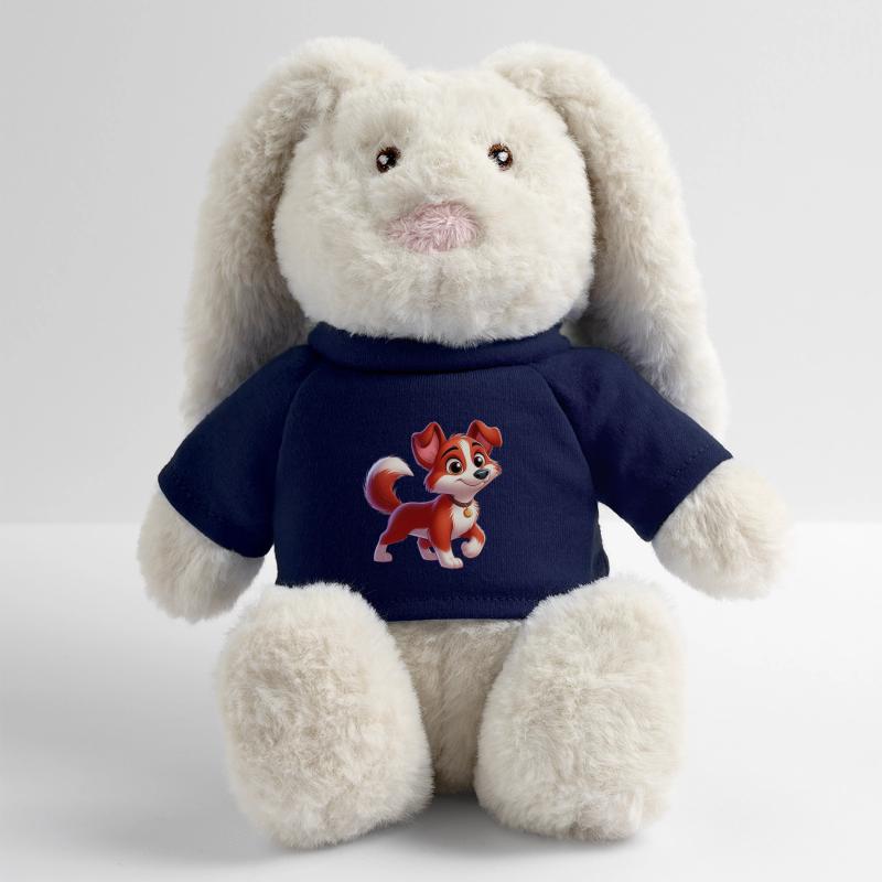 fox terrier 9 Lapin en peluche recyclé MiniFeet® Crème