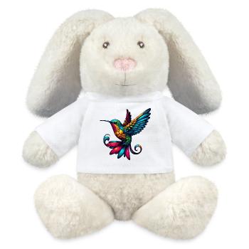 Hummingbird - MiniFeet® RecycelHase® Bunny Cream - white - Front