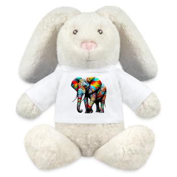 Éléphant - Lapin en peluche recyclé MiniFeet® Crème - blanc - Devant