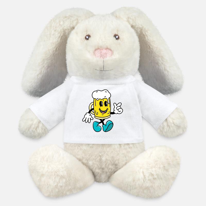 Beer - MiniFeet® RecycelHase® Bunny Cream - white