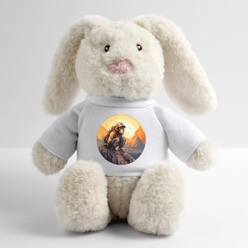Monkey Hiking / Mountaineer Monkey MiniFeet® RecycelHase® Bunny Cream