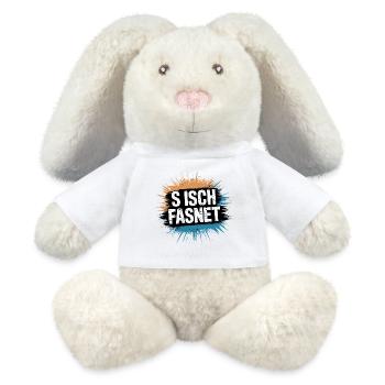 S Isch Fasnet - Karneval Fasching Spruch - MiniFeet® RecycelHase® Creme - Weiß - Vorne