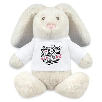Sorry Boyz Dirty Soda is my Valentine - MiniFeet® RecycelHase® Creme - Weiß - Vorne