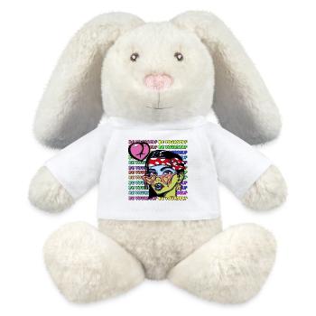 Be yourself - MiniFeet® RecycelHase® Bunny Cream - white - Front