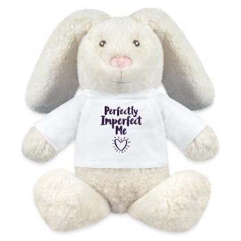 Parfaitement imparfait moi disant - Lapin en peluche recyclé MiniFeet® Crème - blanc - Devant