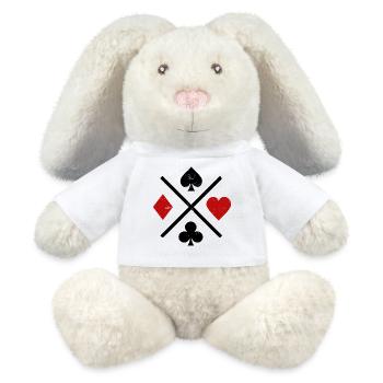 Cartes à jouer design contrasté - Lapin en peluche recyclé MiniFeet® Crème - blanc - Devant