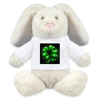Four-leaf clover - MiniFeet® RecycelHase® Bunny Cream - white - Front