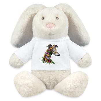 Galgo Wildflowers No1 - MiniFeet® RecycelHase® Bunny Cream - white - Front