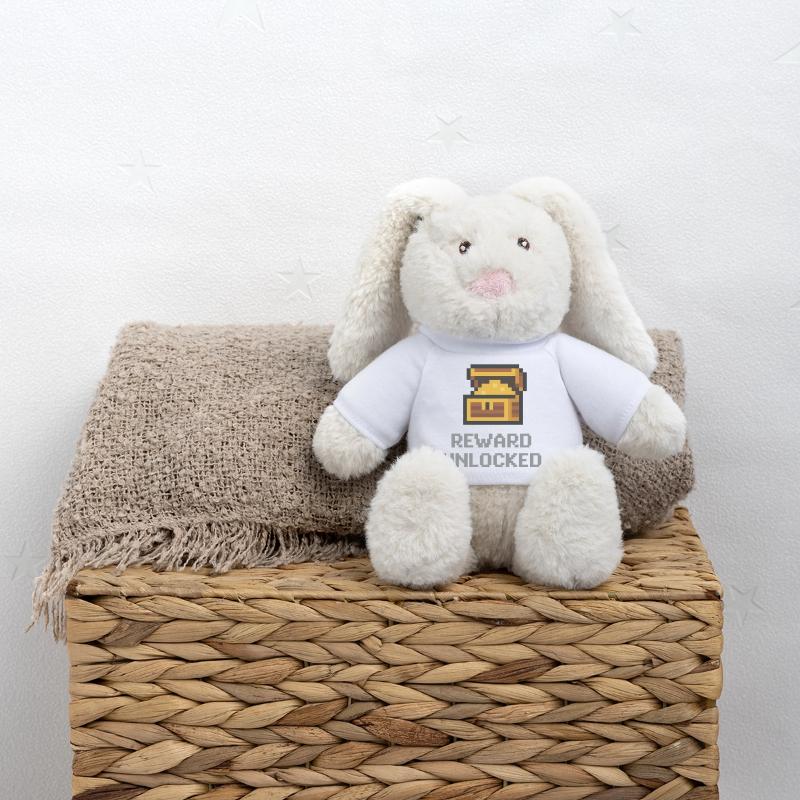 Récompense du coffre de pixels débloquée Lapin en peluche recyclé MiniFeet® Crème