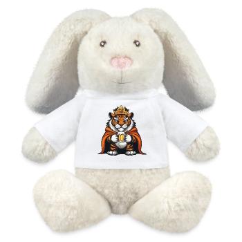 Tiger Beer King - MiniFeet® RecycelHase® Bunny Cream - white - Front
