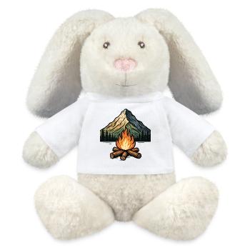 Magie du feu de Bergcampfire - Lapin en peluche recyclé MiniFeet® Crème - blanc - Devant