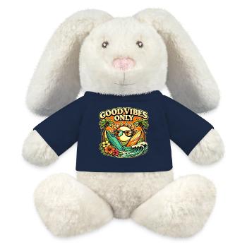 Surf Sonnenuntergang Palmen Strand Design - MiniFeet® RecycelHase® Creme - French Navy - Vorne