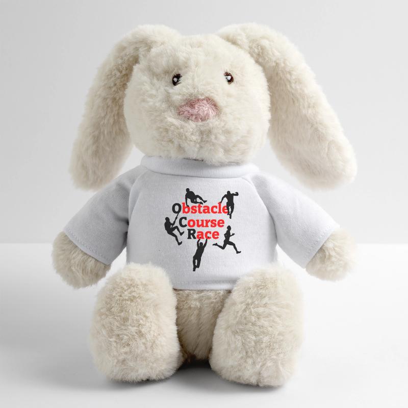 Course d’obstacles – Red Impact Design Lapin en peluche recyclé MiniFeet® Crème