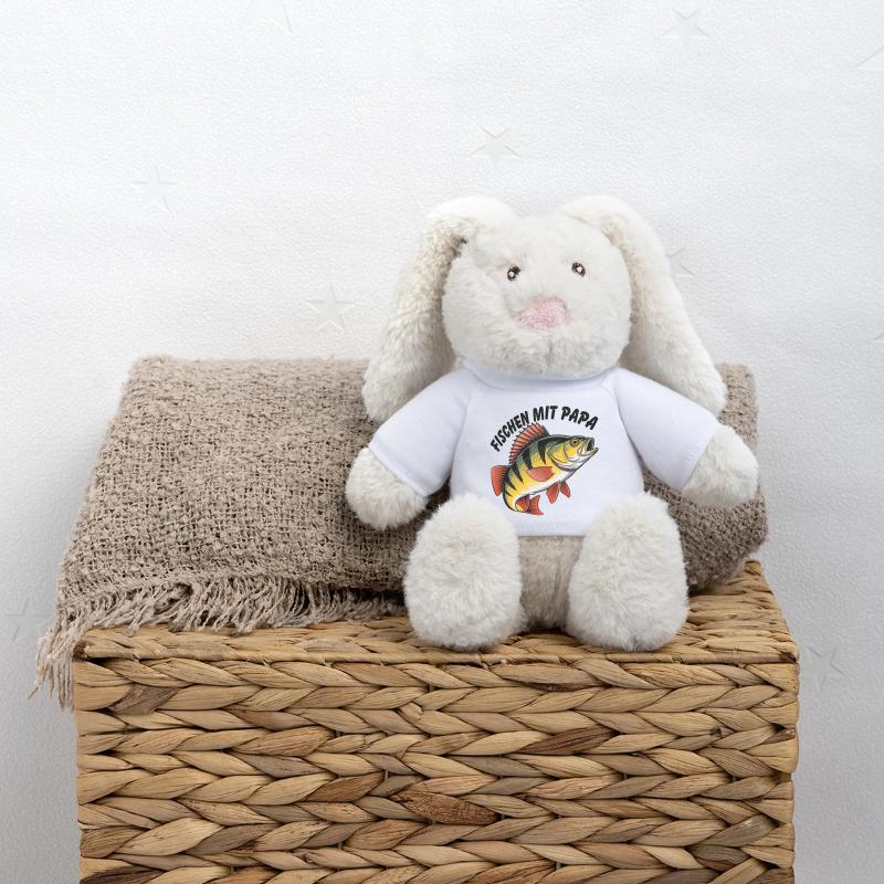 Fischen mit Papa MiniFeet® RecycelHase® Creme