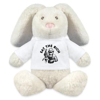 Eat the rich - Karl Marx Eat Doner Kebab Rich - MiniFeet® RecycelHase® Bunny Cream - white - Front