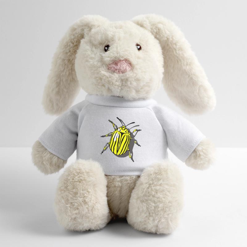Doryphore Lapin en peluche recyclé MiniFeet® Crème