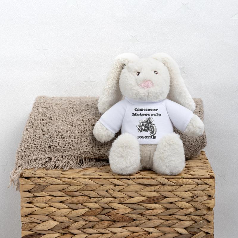 Oldtimer Motorcycle Racing MiniFeet® RecycelHase® Creme