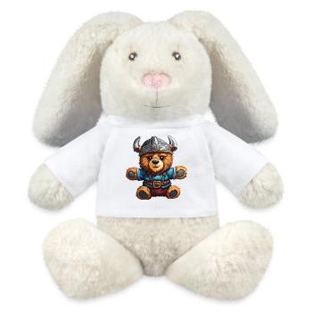 Teddybär / Kuscheltier / Stofftier / Geschenkidee - MiniFeet® RecycelHase® Creme - Weiß - Vorne