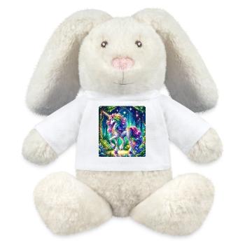 Fantasy Unicorn Horse Fans Unicorn Lovers - MiniFeet® RecycelHase® Bunny Cream - white - Front
