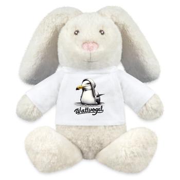 Wattvogel Coole Möwe mit Kapuze - MiniFeet® RecycelHase® Creme - Weiß - Vorne