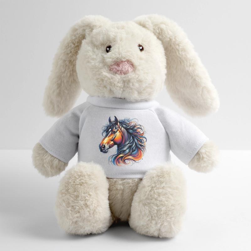 Cheval Lapin en peluche recyclé MiniFeet® Crème