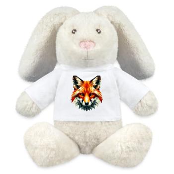 Polygonaler Fuchs - MiniFeet® RecycelHase® Creme - Weiß - Vorne