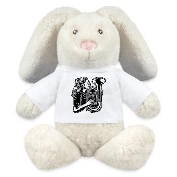 Tuba Girl - MiniFeet® RecycelHase® Bunny Cream - white - Front