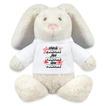 Think Positive Feel Positive Live Positive Women - MiniFeet® RecycelHase® Bunny Cream - white - Front