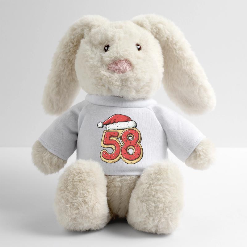 Biscuit de Noël à 58 chiffres Lapin en peluche recyclé MiniFeet® Crème