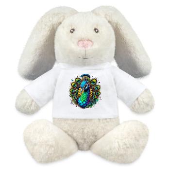 Pfau - MiniFeet® RecycelHase® Creme - Weiß - Vorne