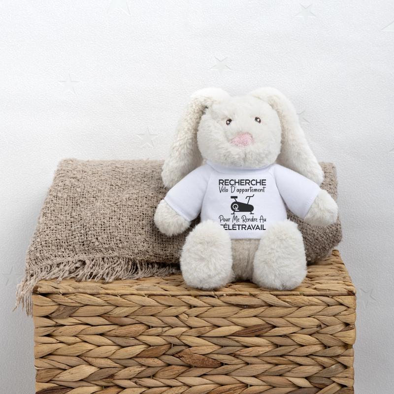Telearbeit, Arbeitshumor, Bürohumor MiniFeet® RecycelHase® Creme