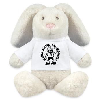 Alerta Antifascista - MiniFeet® RecycelHase® Creme - Weiß - Vorne