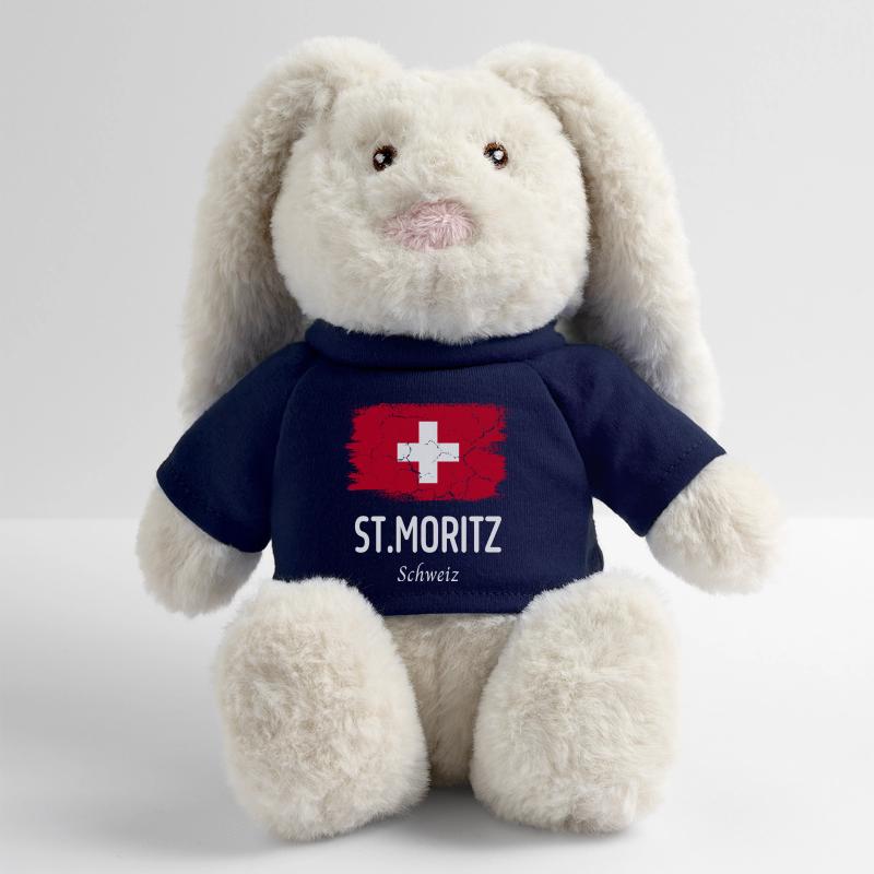 Saint-Moritz Lapin en peluche recyclé MiniFeet® Crème