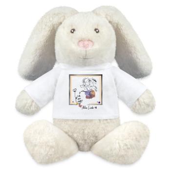 Picture frame with flowers - MiniFeet® RecycelHase® Bunny Cream - white - Front