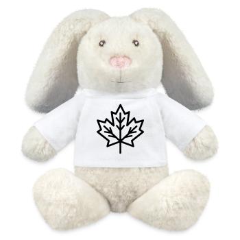 maple leaf - MiniFeet® RecycelHase® Bunny Cream - white - Front