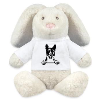 Basenji Kopf - MiniFeet® RecycelHase® Creme - Weiß - Vorne