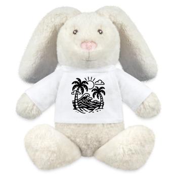 Urlaub - MiniFeet® RecycelHase® Creme - Weiß - Vorne