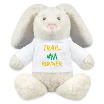 Coureur de trail - Lapin en peluche recyclé MiniFeet® Crème - blanc - Devant