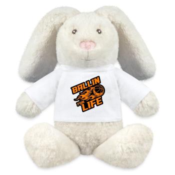 Basketball Ballin : Diction - Lapin en peluche recyclé MiniFeet® Crème - blanc - Devant