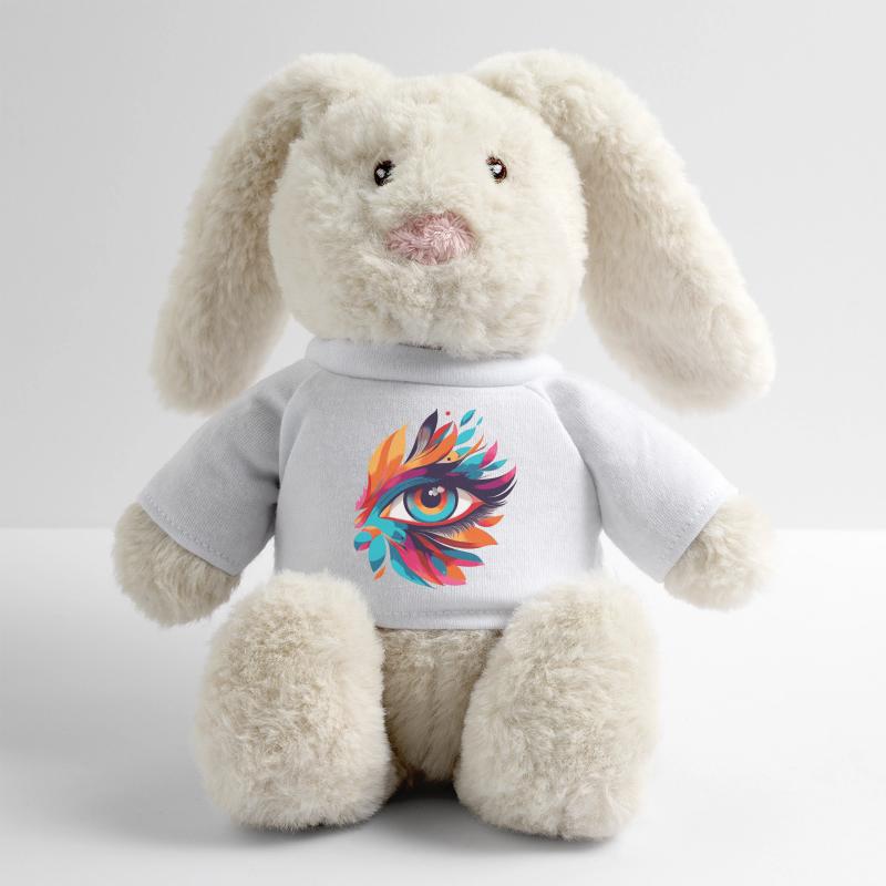 Color Eye Leaf Fire Pattern MiniFeet® RecycelHase® Bunny Cream